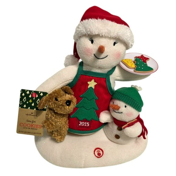 Hallmark 2015 Snowman Plush Time For Cookies Dog Music Motion Holiday Jingle Pal - Picture 13 of 13
